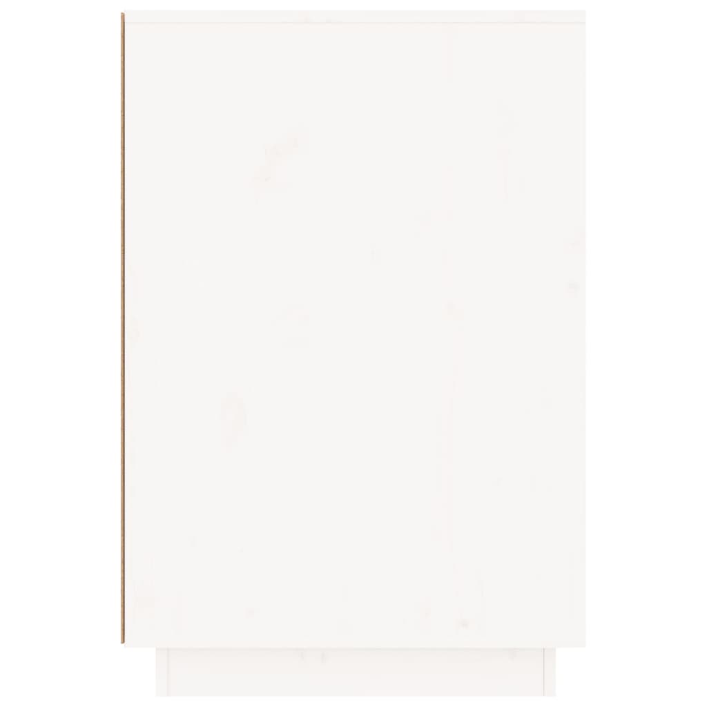 Birou, alb, 140x50x75 cm, lemn masiv de pin