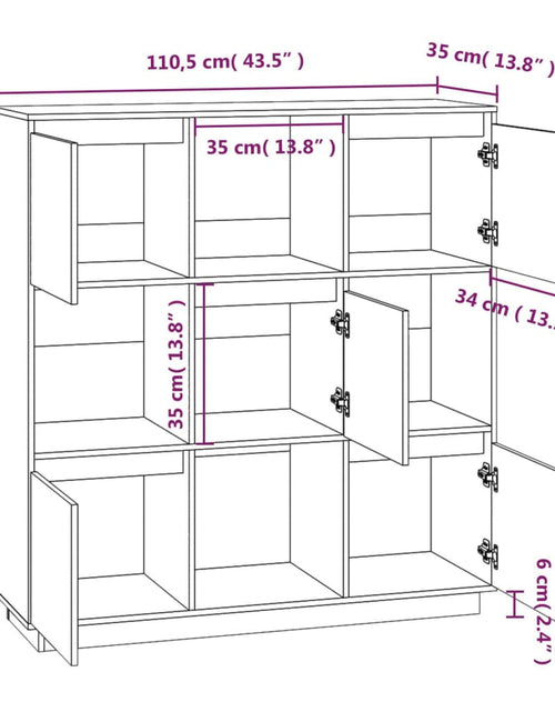 Încărcați imaginea în vizualizatorul Galerie, Dulap înalt, 110,5x35x117 cm, lemn masiv de pin
