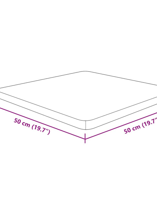 Încărcați imaginea în vizualizatorul Galerie, Blat de masă pătrat, 50x50x2,5 cm, lemn masiv stejar netratat

