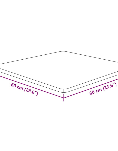 Загрузите изображение в средство просмотра галереи, Blat de masă pătrat, 60x60x2,5 cm, lemn masiv stejar netratat
