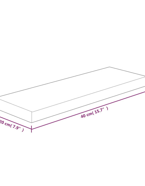 Загрузите изображение в средство просмотра галереи, Poliță, 40x20x4 cm, lemn masiv de stejar netratat
