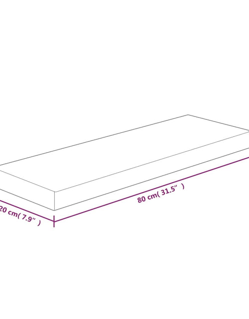 Загрузите изображение в средство просмотра галереи, Poliță, 80x20x4 cm, lemn masiv de stejar netratat
