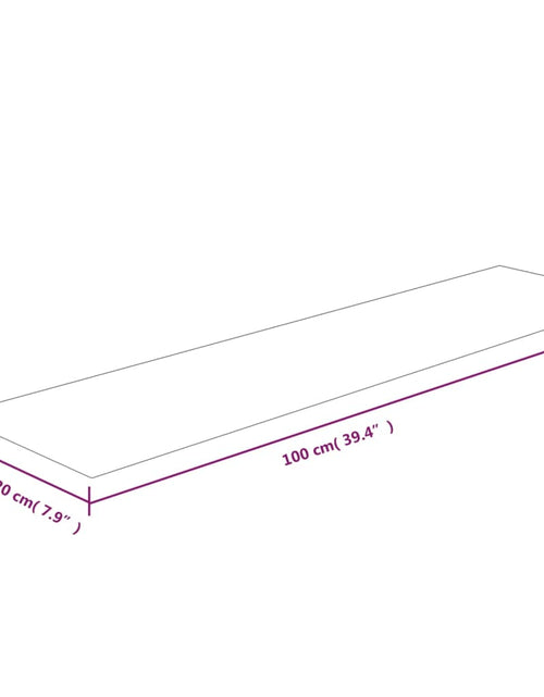 Загрузите изображение в средство просмотра галереи, Poliță, 100x20x4 cm, lemn masiv de stejar netratat
