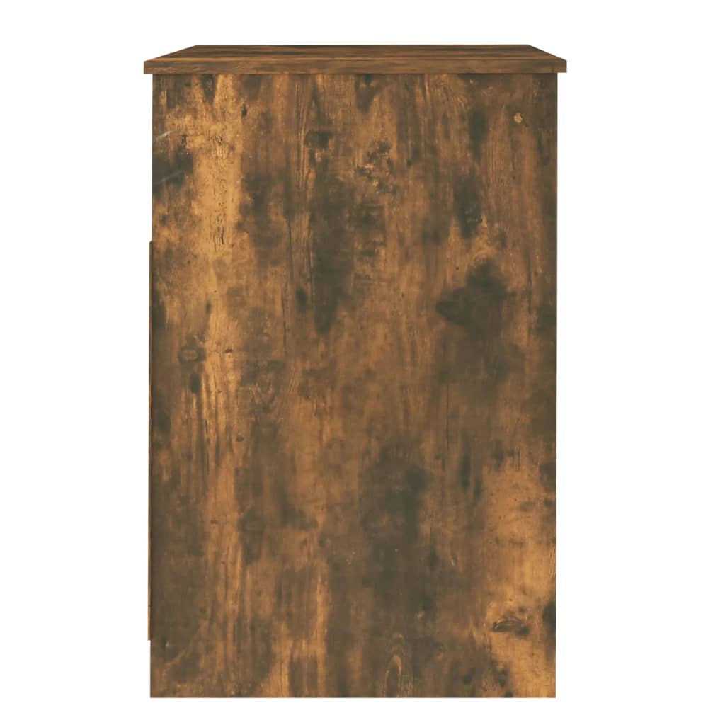 Dulap cu sertar, stejar fumuriu, 40x50x76 cm, lemn prelucrat