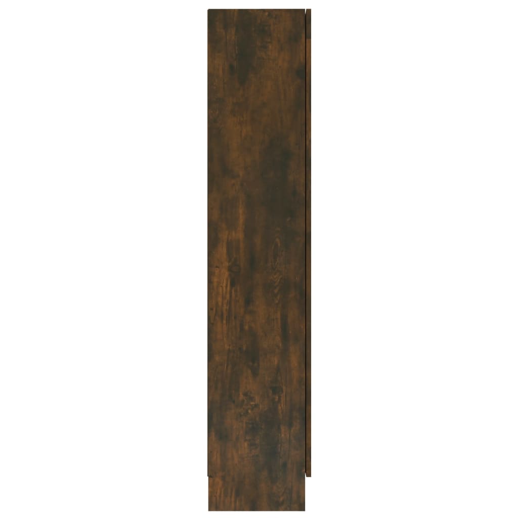 Dulap vitrină, stejar fumuriu, 82,5x30,5x150 cm, lemn prelucrat