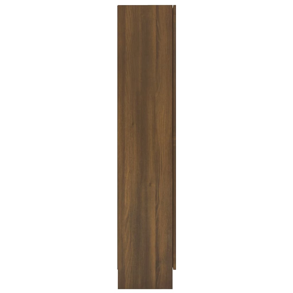 Dulap vitrină, stejar maro, 82,5x30,5x150 cm, lemn prelucrat