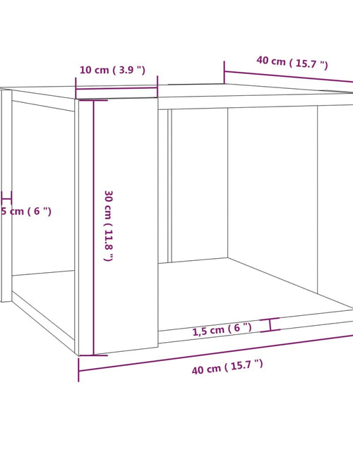 Загрузите изображение в средство просмотра галереи, Măsuță de cafea, stejar maro, 40x40x30 cm, lemn prelucrat
