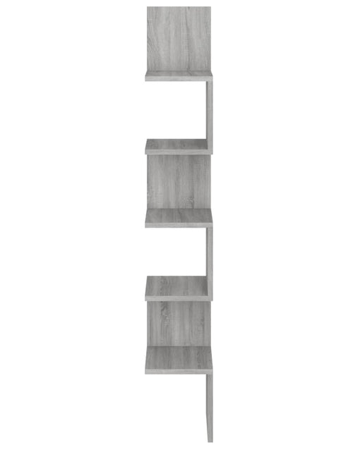Încărcați imaginea în vizualizatorul Galerie, Raft de perete de colț sonoma gri 20x20x127,5 cm lemn compozit
