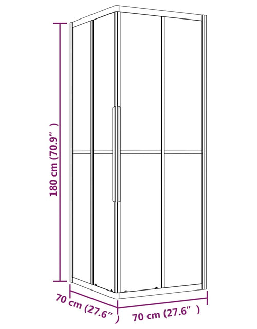 Încărcați imaginea în vizualizatorul Galerie, Cabină de duș, 70x70x180 cm, ESG

