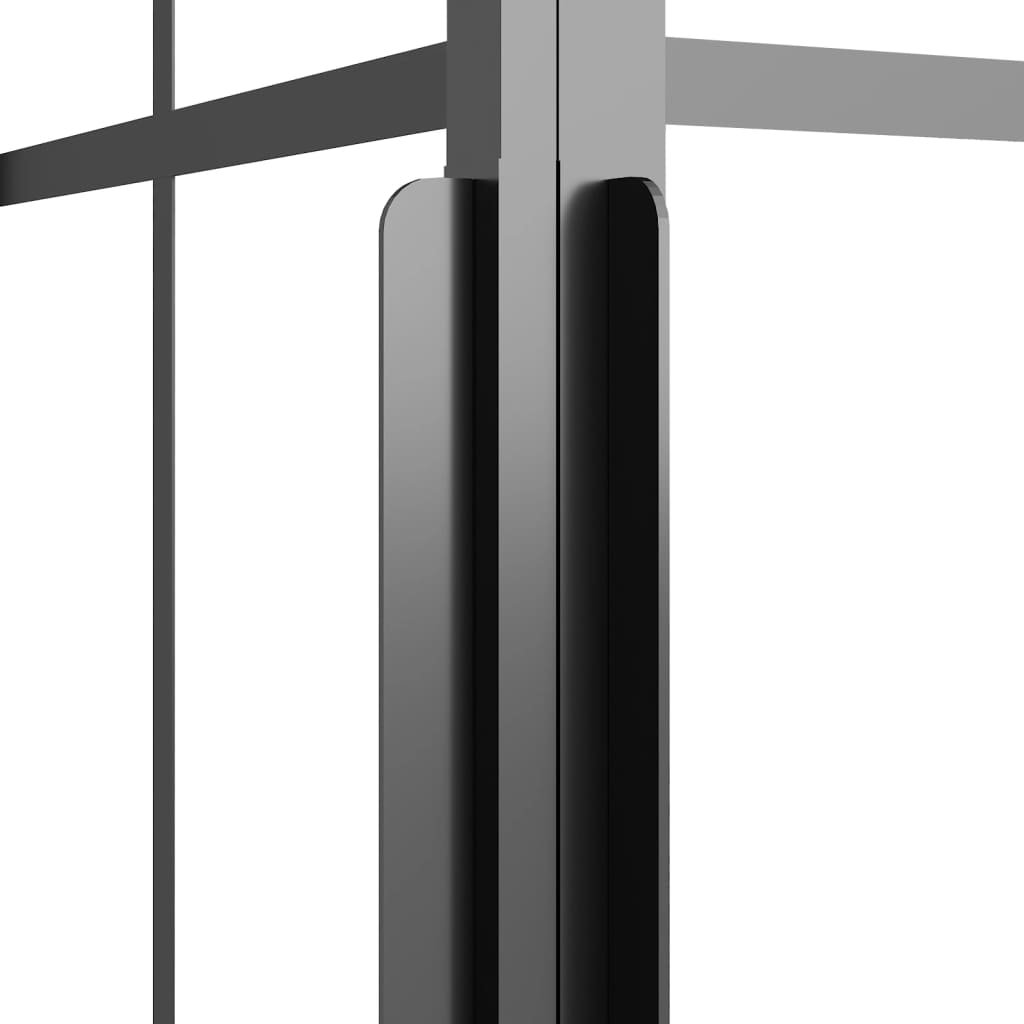 Cabină de duș, negru, 80x70x180 cm, ESG mat