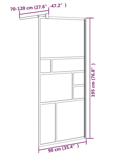 Загрузите изображение в средство просмотра галереи, Perete cabină duș walk-in alb 90x195 cm sticlă ESG
