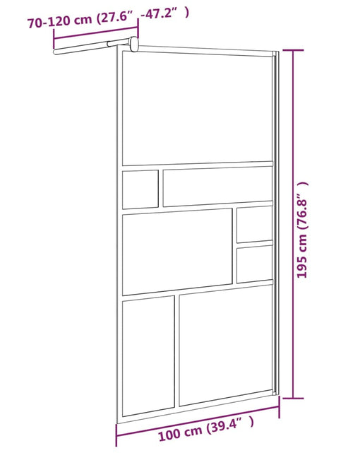 Загрузите изображение в средство просмотра галереи, Perete pentru cabină de duș walk-in, alb, 100x195cm, sticlă ESG
