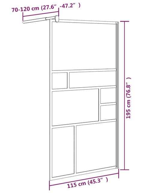 Загрузите изображение в средство просмотра галереи, Perete pentru cabină de duș walk-in, alb, 115x195cm, sticlă ESG
