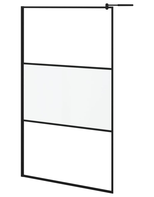 Încărcați imaginea în vizualizatorul Galerie, Perete cabină duș walk-in negru 115x195 cm sticlă ESG semi-mată
