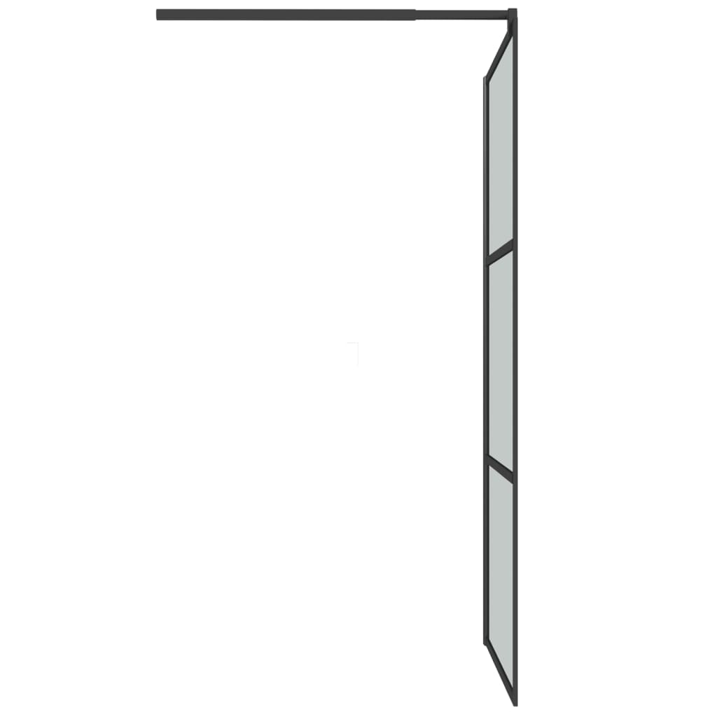 Paravan duș walk-in negru 115x195 cm sticlă ESG culoare închisă