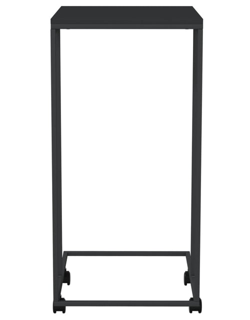 Загрузите изображение в средство просмотра галереи, Măsuță laterală cu roți, negru, 40x30x63,5 cm, lemn prelucrat - Lando
