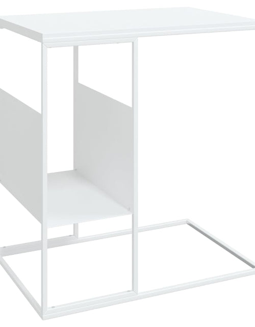 Încărcați imaginea în vizualizatorul Galerie, Masă laterală, alb, 55x36x59,5 cm, lemn compozit - Lando
