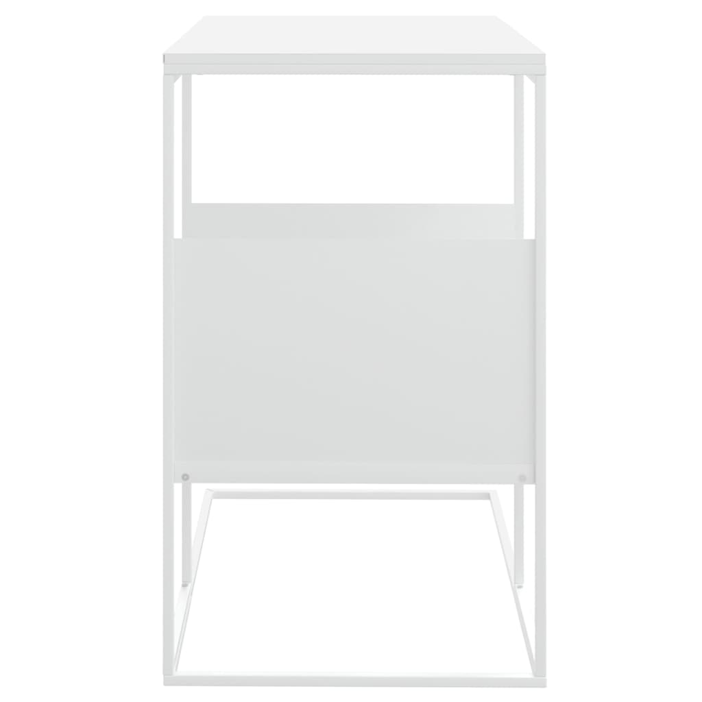 Masă laterală, alb, 55x36x59,5 cm, lemn compozit - Lando
