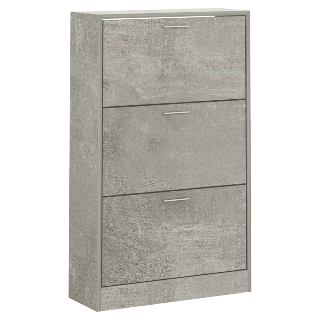 Pantofar, gri beton, 63x24x103 cm, lemn compozit
