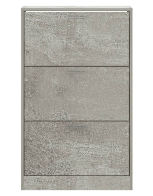 Încărcați imaginea în vizualizatorul Galerie, Pantofar, gri beton, 63x24x103 cm, lemn compozit
