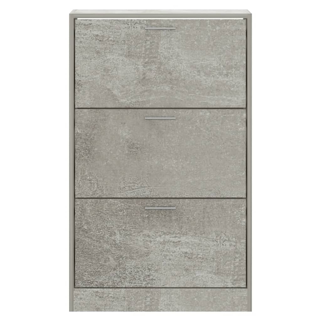 Pantofar, gri beton, 63x24x103 cm, lemn compozit