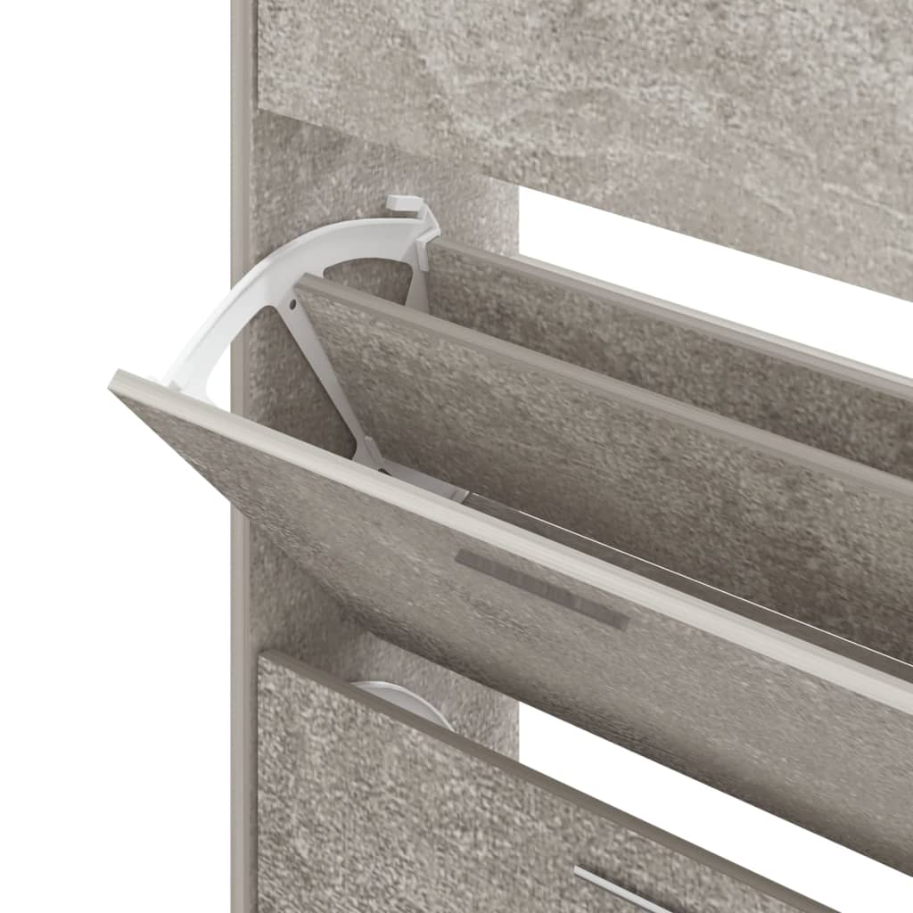 Pantofar, gri beton, 63x24x103 cm, lemn compozit