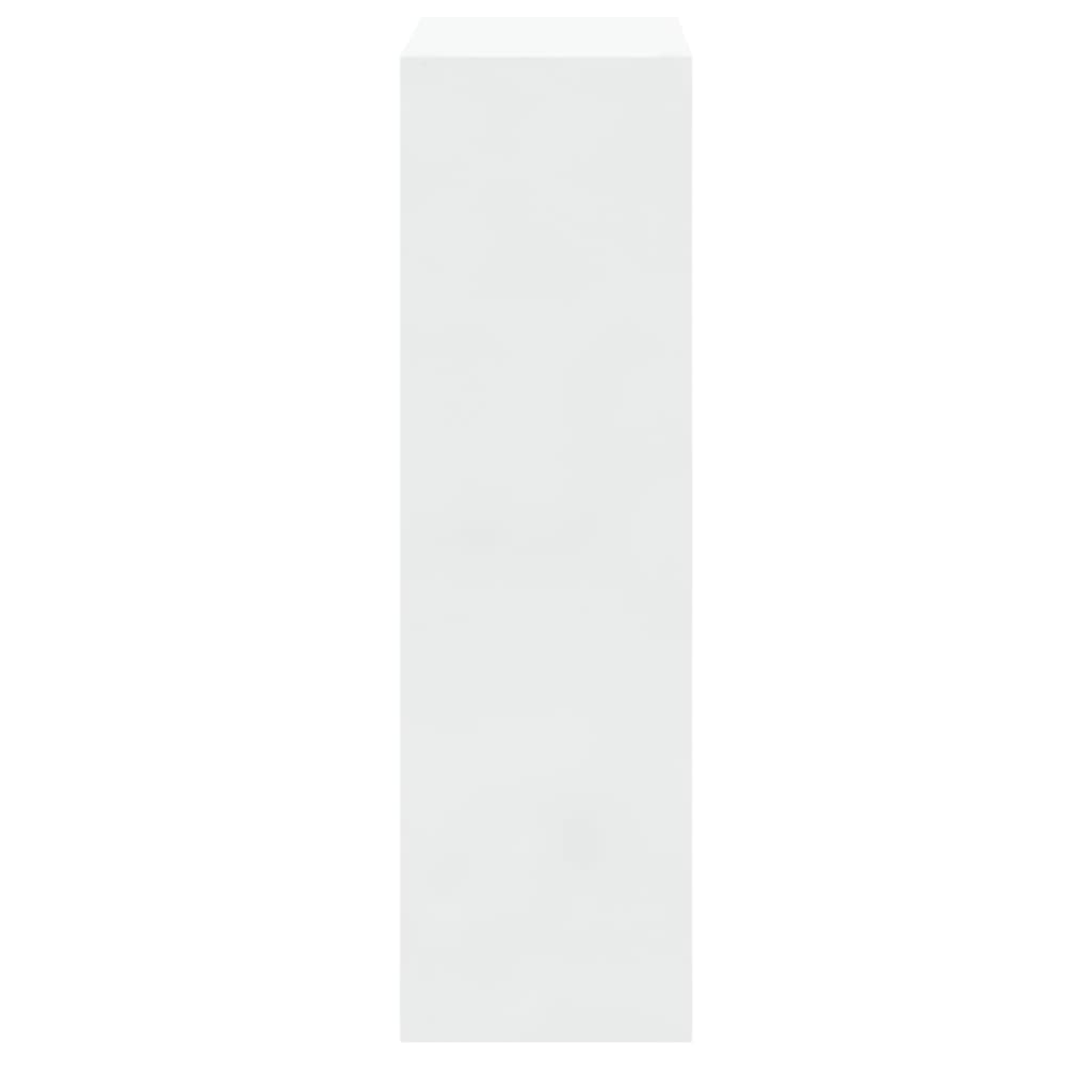 Pantofar, alb extralucios, 63x24x81 cm, lemn compozit - Lando