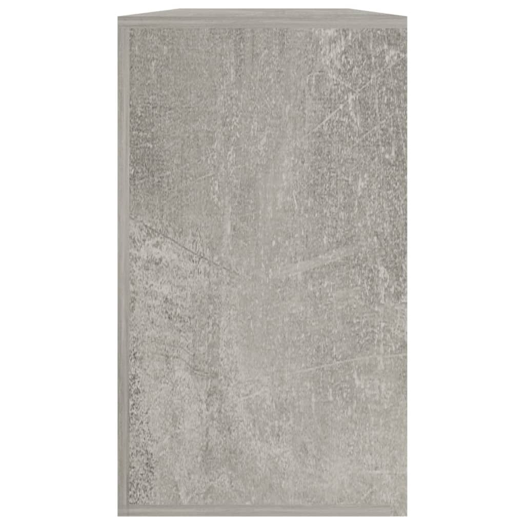 Bancheta pantofar, gri beton, 80x24x45 cm, lemn compozit