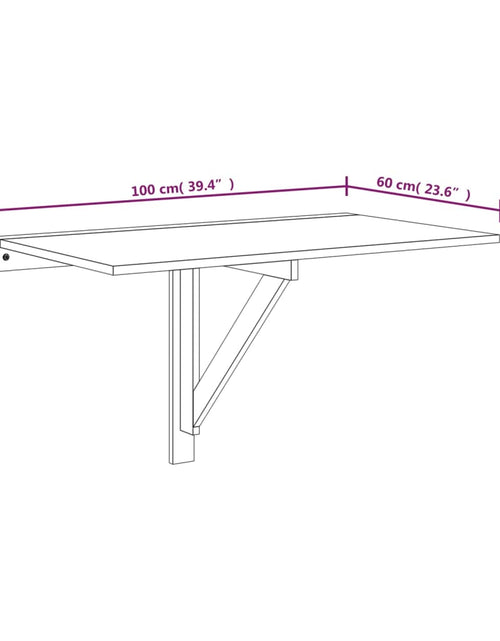 Загрузите изображение в средство просмотра галереи, Masă de perete pliantă gri sonoma 100x60x56 cm lemn compozit
