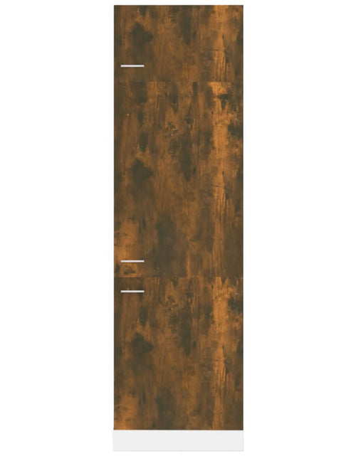 Încărcați imaginea în vizualizatorul Galerie, Dulap de frigider, stejar fumuriu, 60x57x207 cm, lemn prelucrat
