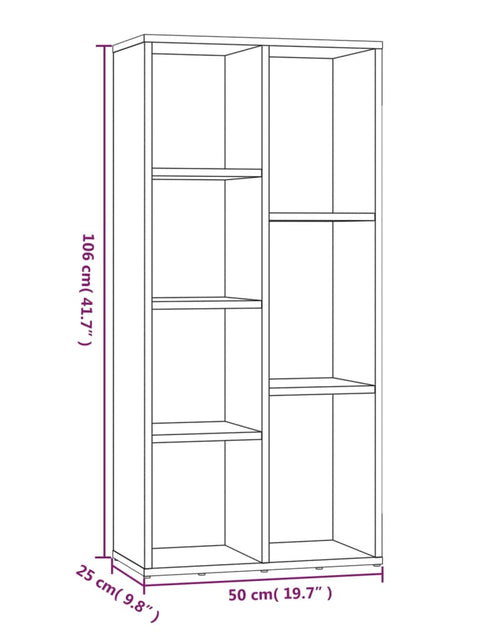 Încărcați imaginea în vizualizatorul Galerie, Bibliotecă, gri sonoma, 50x25x106 cm
