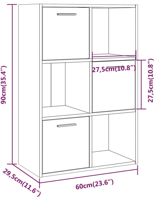 Загрузите изображение в средство просмотра галереи, Dulap de depozitare, stejar maro, 60x29,5x90 cm
