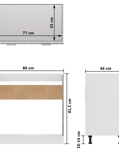 Загрузите изображение в средство просмотра галереи, Dulap inferior de chiuvetă, gri sonoma, 80x46x81,5 cm, lemn
