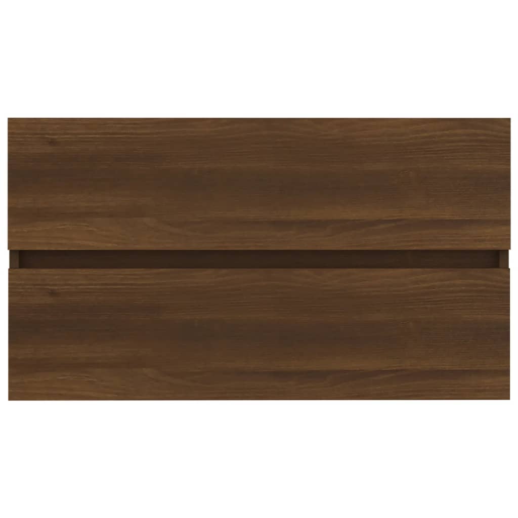 Dulap chiuvetă, stejar maro, 80x38,5x45 cm, lemn prelucrat - Lando