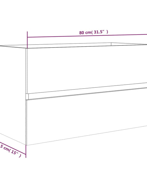 Încărcați imaginea în vizualizatorul Galerie, Dulap chiuvetă, stejar maro, 80x38,5x45 cm, lemn prelucrat - Lando
