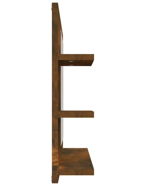 Загрузите изображение в средство просмотра галереи, Oglindă de baie, stejar fumuriu, 60x10,5x45 cm, lemn prelucrat
