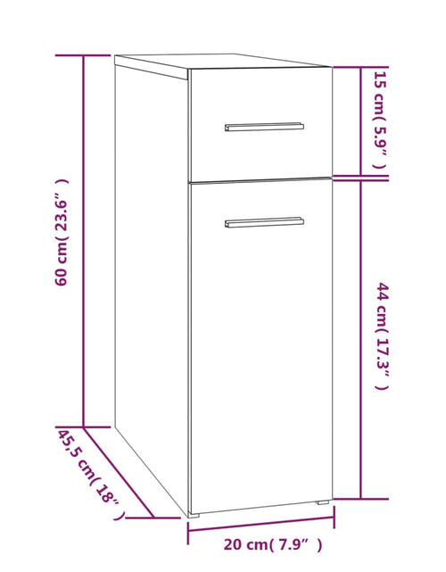 Загрузите изображение в средство просмотра галереи, Dulap de farmacie, sonoma gri, 20x45,5x60 cm, lemn prelucrat
