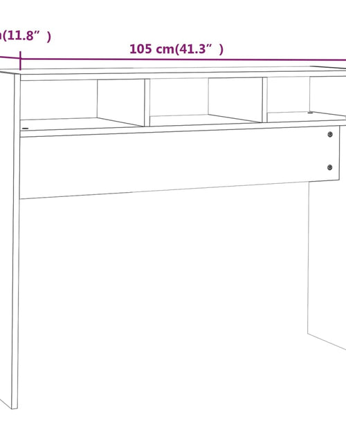 Загрузите изображение в средство просмотра галереи, Măsuță consolă, stejar maro, 105x30x80 cm, lemn prelucrat
