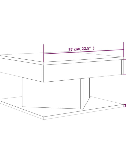 Загрузите изображение в средство просмотра галереи, Măsuță de cafea, gri sonoma, 57x57x30 cm, lemn prelucrat
