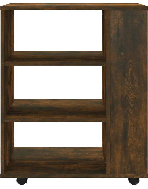 Загрузите изображение в средство просмотра галереи, Dulap cu roți, stejar fumuriu, 60x35x75 cm, lemn prelucrat
