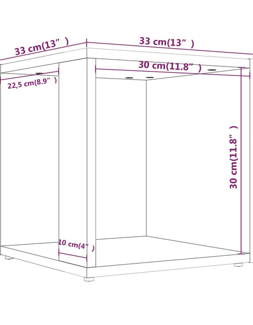 Загрузите изображение в средство просмотра галереи, Măsuță laterală, sonoma gri, 33x33x34,5 cm, lemn prelucrat
