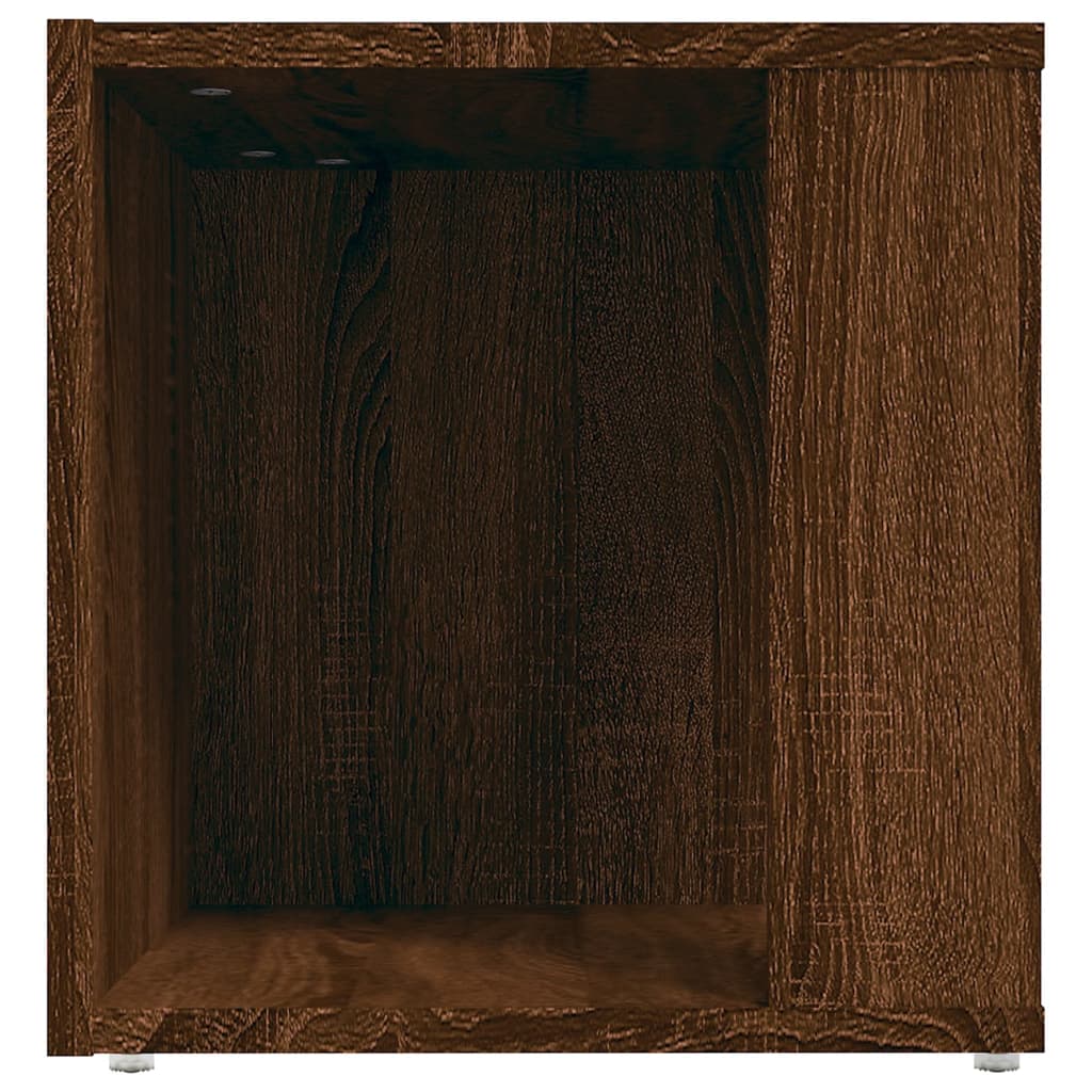 Măsuță laterală, stejar maro, 33x33x34,5 cm, lemn prelucrat - Lando