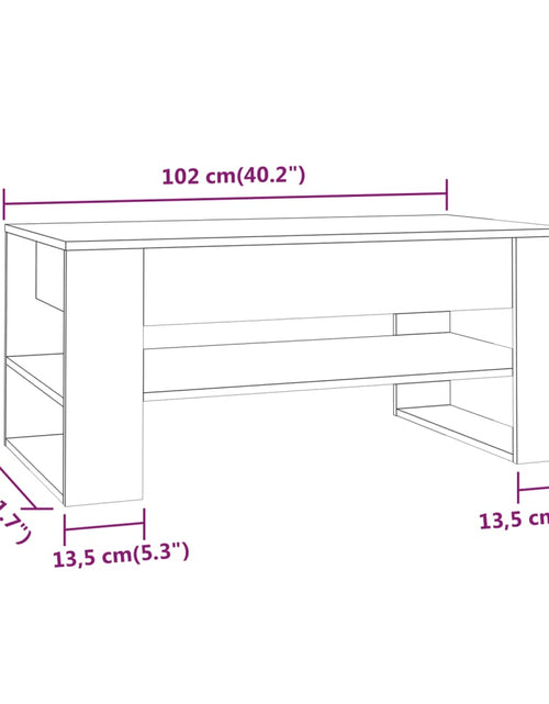 Загрузите изображение в средство просмотра галереи, Măsuță de cafea, stejar sonoma, 102x55x45 cm, lemn prelucrat
