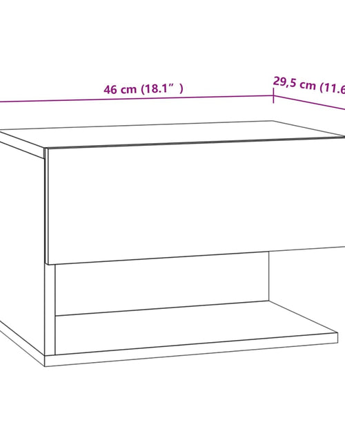 Încărcați imaginea în vizualizatorul Galerie, Noptieră de perete, alb și stejar sonoma
