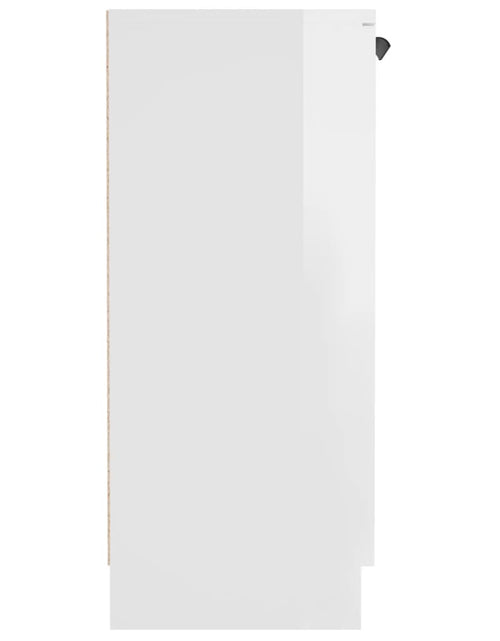 Загрузите изображение в средство просмотра галереи, Servantă, alb extralucios, 60x30x70 cm, lemn prelucrat
