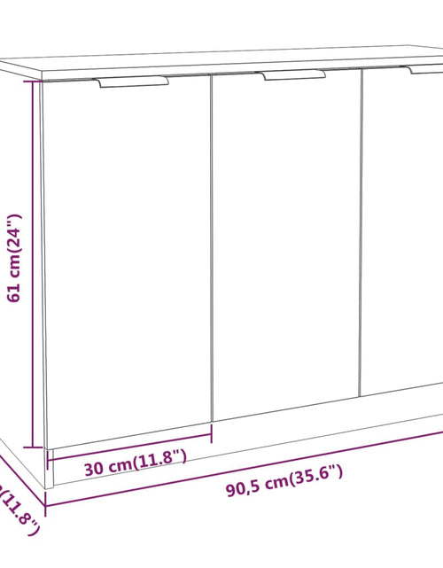 Încărcați imaginea în vizualizatorul Galerie, Servantă, stejar sonoma, 90,5x30x70 cm, lemn prelucrat
