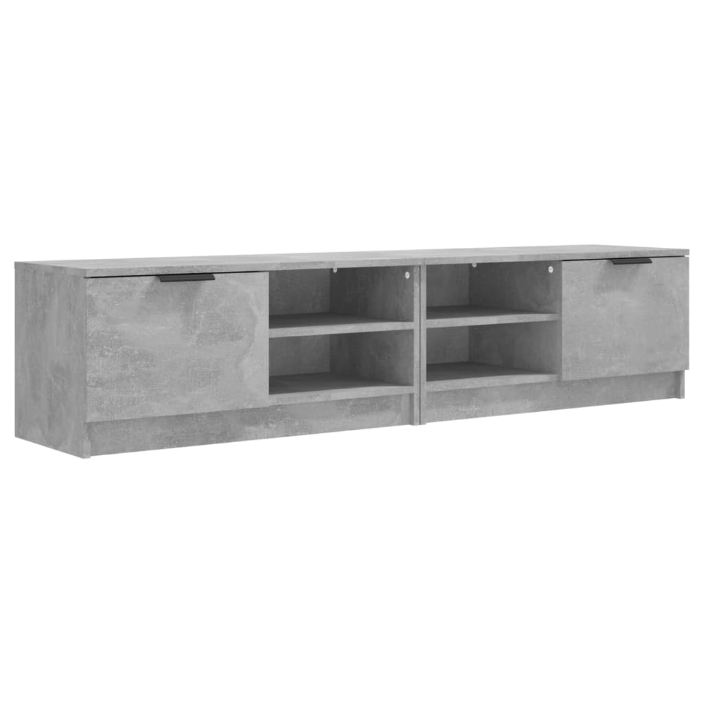 Comodă TV, 2 buc., gri beton, 80x35x36,5 cm, lemn prelucrat