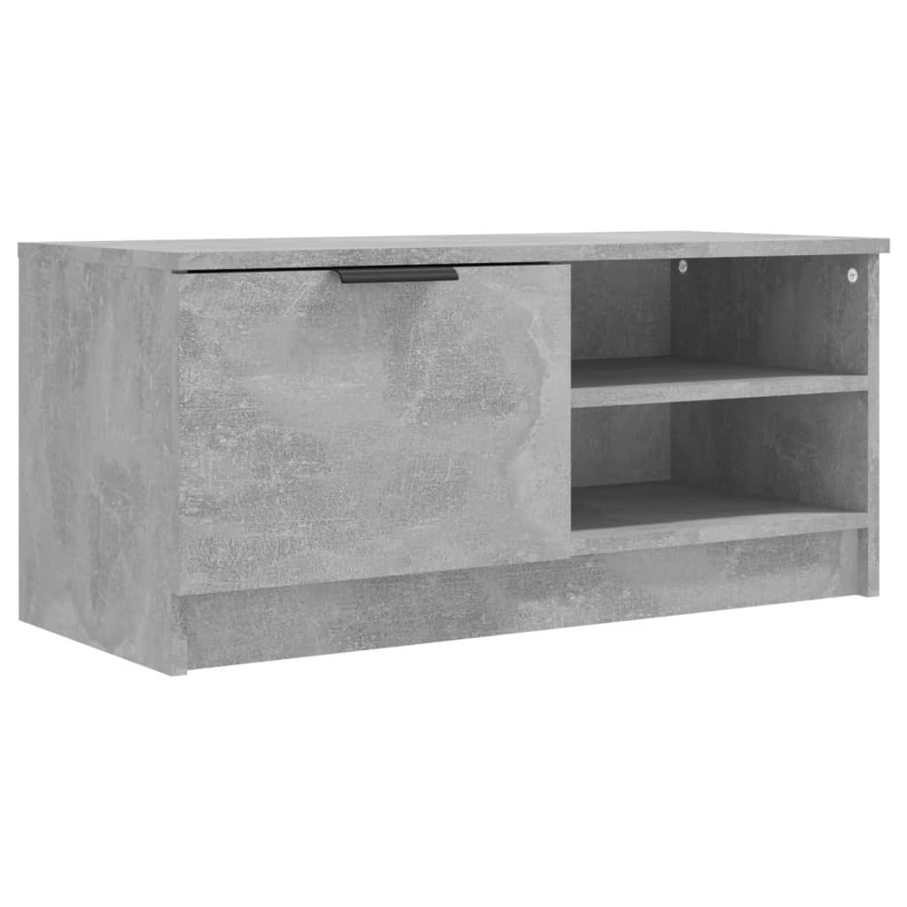 Comodă TV, 2 buc., gri beton, 80x35x36,5 cm, lemn prelucrat