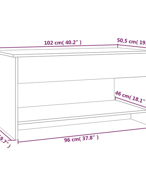 Загрузите изображение в средство просмотра галереи, Măsuță de cafea, stejar Sonoma, 102x50x52,5 cm, PAL
