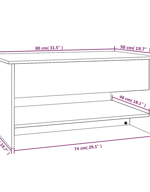 Încărcați imaginea în vizualizatorul Galerie, Măsuță de cafea, gri sonoma, 80x50x40 cm, lemn prelucrat
